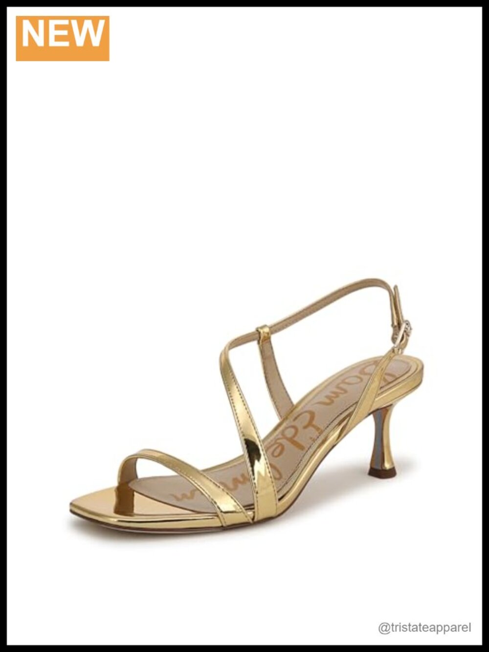 Sam Edelman Prance Kitten Heel Slingback Sandals 2.5 Inch Buckle Closure